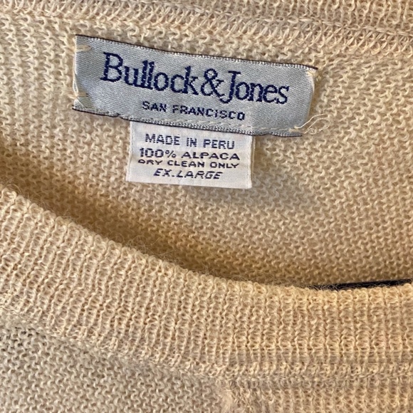 Bullock & Jones Alpaca Sweater, 100% Alpaca Made In Peru - Picture 1 of 4
